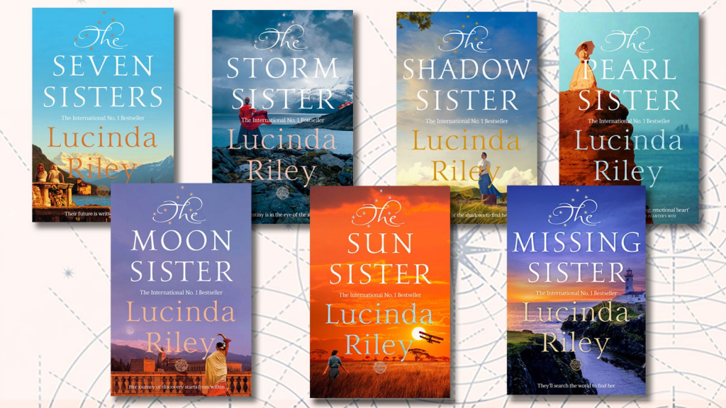 The front covers of the seven Sisters books