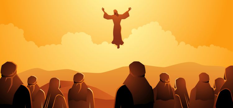 An illustration depicting Jesus's Ascension