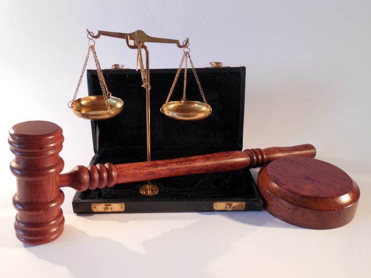 A gavel and set of scales